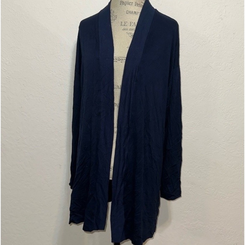 Soma Intimates WKND Navy‎ Blue Open Front Cardigan Sweater NWT Large